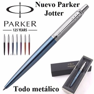 BOLIGRAFO PARKER JOTTER METALICO AZUL CLARO