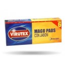 MAGO PADS 6 ROLL.C/JABON LANA ACERO OLLA VIRUTEX