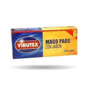 MAGO PADS 6 ROLL.C/JABON LANA ACERO OLLA VIRUTEX