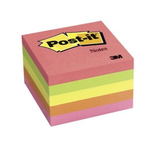 NOTA POST-IT 654-5PK 3M MEDIANO CUBO NEON X 5 UND